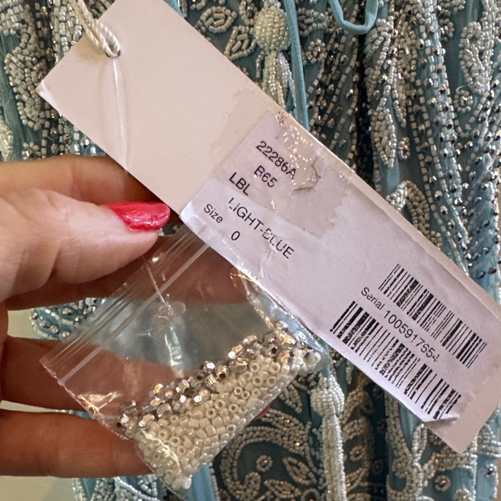 Jovani Light Blue Embellished Prom/ Winter Formal Gown - Picture 5 of 8